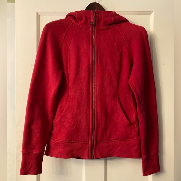 lululemon athletica Scuba Full-Zip Red Hoodie - Picture 1 of 7